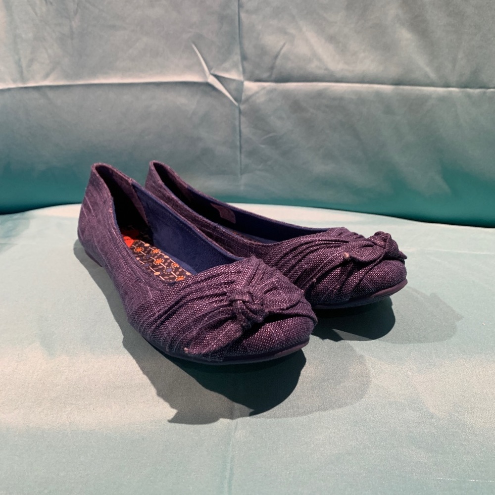 Blue jean ballet flats